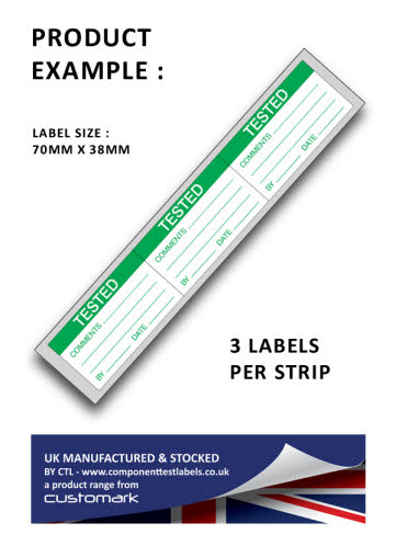 Tested Labels | Component Test Labels from Customark Ltd